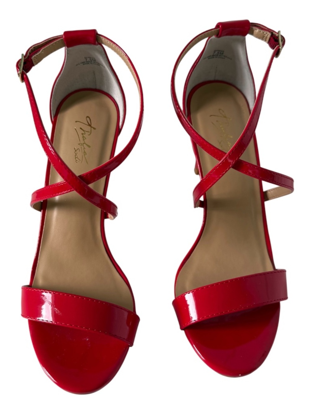 THALIA SODI | Red Patent Leather Sandals Sz 7.5
